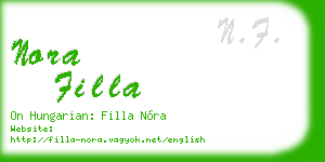 nora filla business card